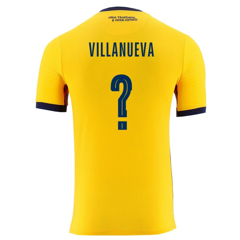 DanxenキッズエクアドルMateo Villanueva#0黄 紺ホームシャツ26-28ジャージーユニフォーム