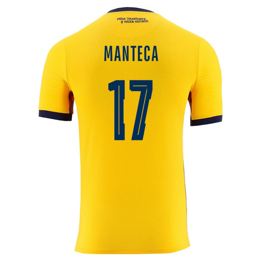 DanxenキッズエクアドルDemcy Manteca#17黄 紺ホームシャツ26-28ジャージーユニフォーム