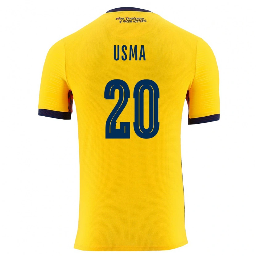 DanxenキッズエクアドルJuan Usma#20黄 紺ホームシャツ26-28ジャージーユニフォーム