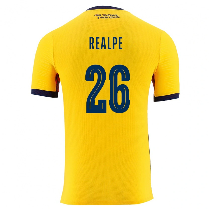 DanxenキッズエクアドルLéo Realpe#26黄 紺ホームシャツ26-28ジャージーユニフォーム