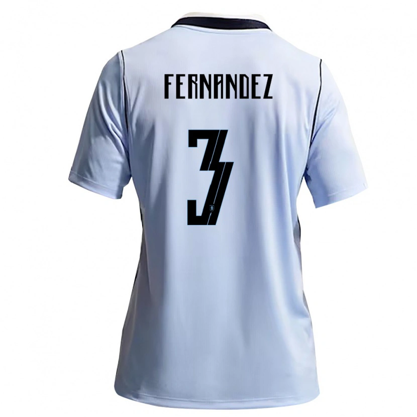 Danxenキッズウルグアイイグナシオ・フェルナンデス#3空色 白ホームシャツ26-28ジャージーユニフォーム