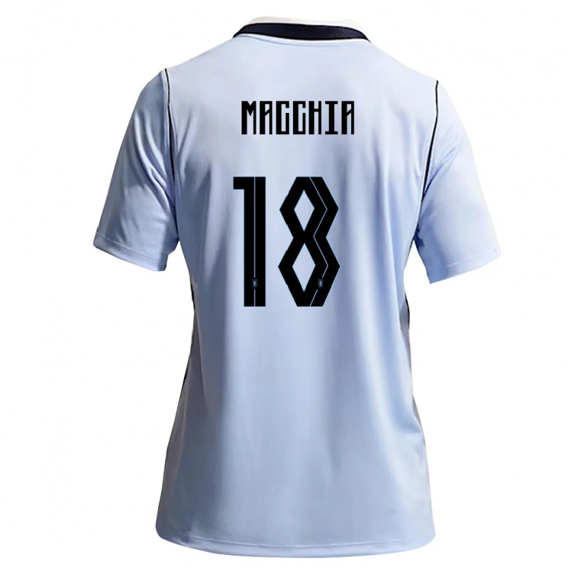 DanxenキッズウルグアイVicenzo Macchia#18空色 白ホームシャツ26-28ジャージーユニフォーム