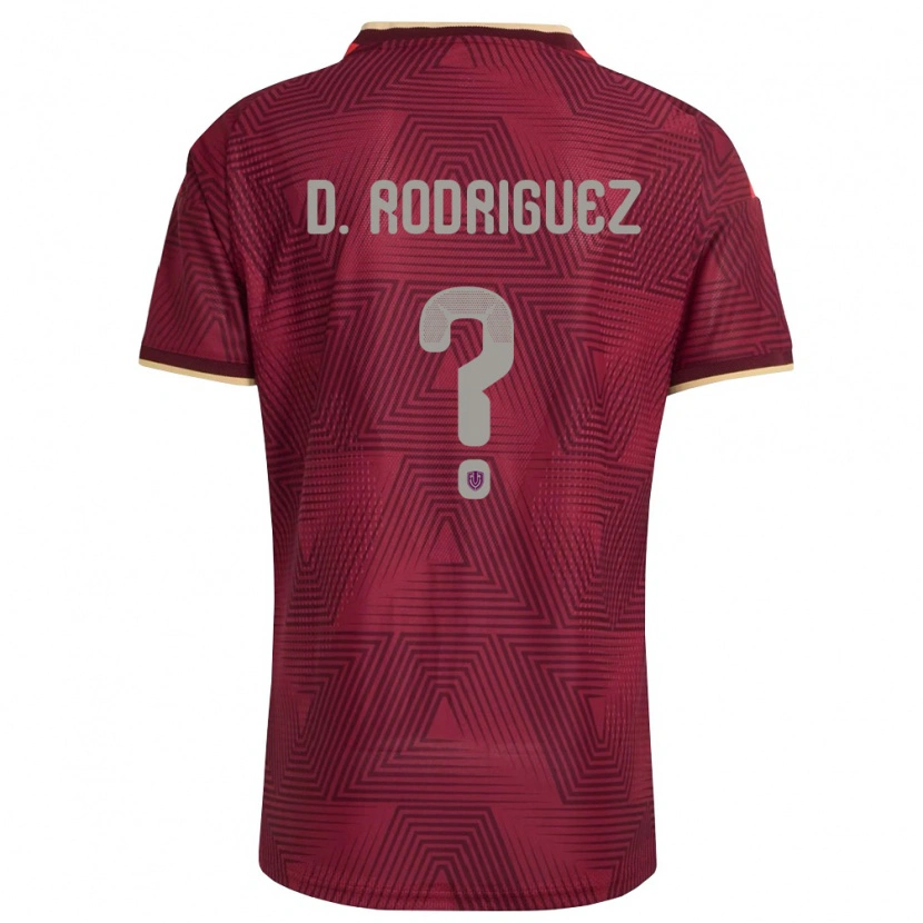 DanxenキッズベネズエラDavid Rodriguez Blanco#0バーガンディ 金 黄ホームシャツ26-28ジャージーユニフォーム