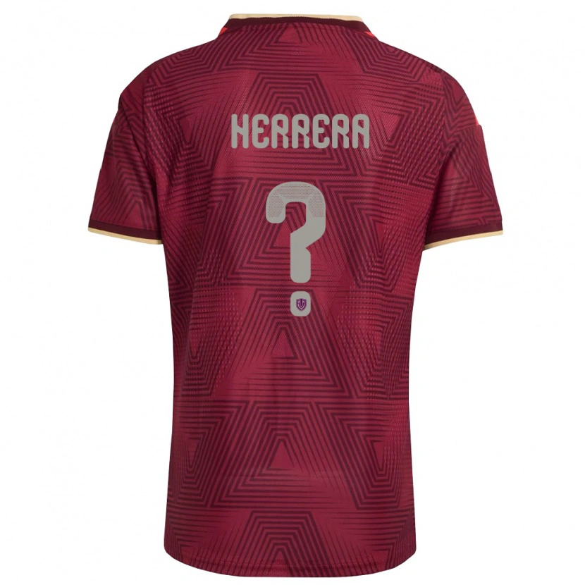 DanxenキッズベネズエラAytor Herrera#0バーガンディ 金 黄ホームシャツ26-28ジャージーユニフォーム