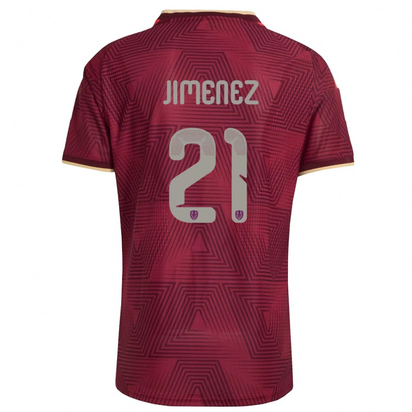 DanxenキッズベネズエラMarianyela Jiménez#21バーガンディ 金 黄ホームシャツ26-28ジャージーユニフォーム