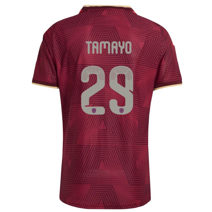 DanxenキッズベネズエラBianneider Tamayo#29バーガンディ 金 黄ホームシャツ26-28ジャージーユニフォーム