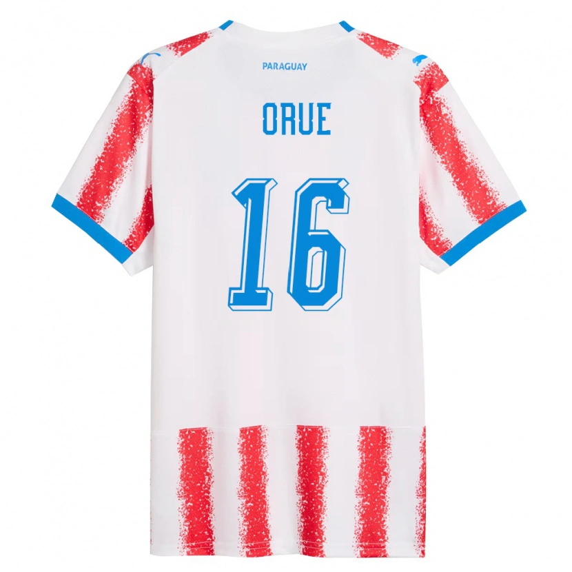 DanxenキッズパラグアイSebastián Orue#16白 赤 青ホームシャツ26-28ジャージーユニフォーム