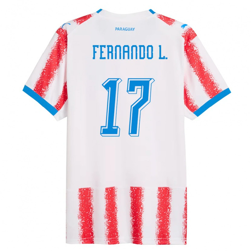 DanxenキッズパラグアイFernando Leguizamón#17白 赤 青ホームシャツ26-28ジャージーユニフォーム