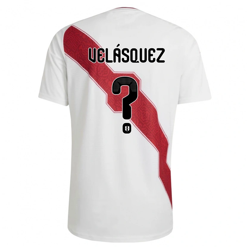 Danxenキッズペルーアルバート・ベラスケス#0白 赤 黒ホームシャツ26-28ジャージーユニフォーム
