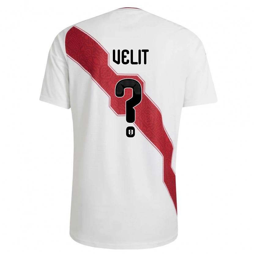 DanxenキッズペルーNicolas Velit#0白 赤 黒ホームシャツ26-28ジャージーユニフォーム