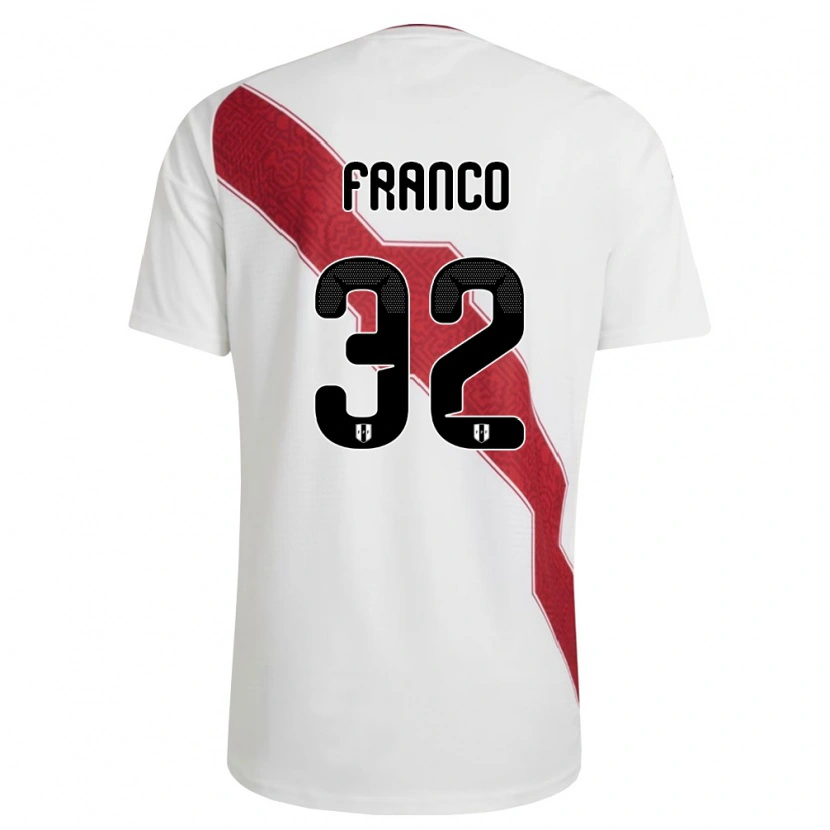 DanxenキッズペルーEmile Franco#32白 赤 黒ホームシャツ26-28ジャージーユニフォーム