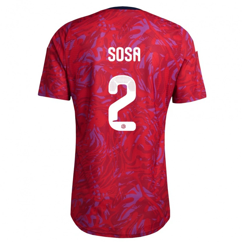 DanxenキッズコスタリカYerlan Sosa#2赤 紫 紺ホームシャツ26-28ジャージーユニフォーム