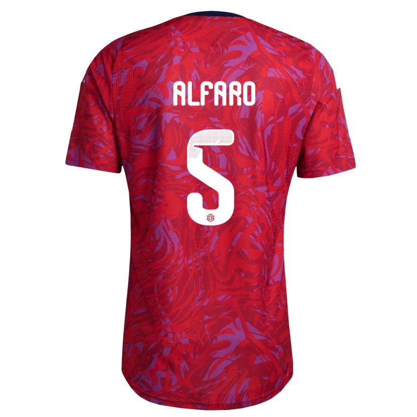 DanxenキッズコスタリカYordi Alfaro#5赤 紫 紺ホームシャツ26-28ジャージーユニフォーム