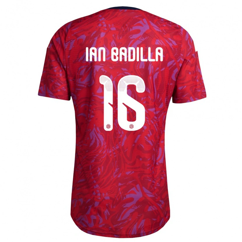 DanxenキッズコスタリカIan Badilla#16赤 紫 紺ホームシャツ26-28ジャージーユニフォーム