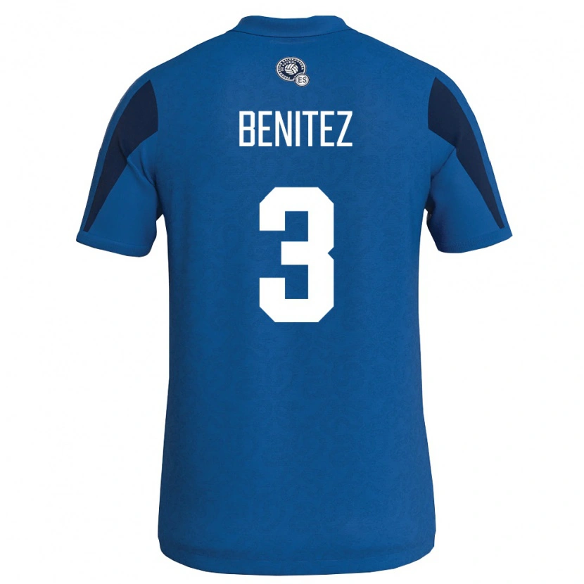 DanxenキッズエルサルバドルCarolina Benitez#3青 紺ホームシャツ26-28ジャージーユニフォーム