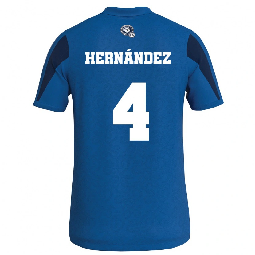 DanxenキッズエルサルバドルElaily Hernández#4青 紺ホームシャツ26-28ジャージーユニフォーム