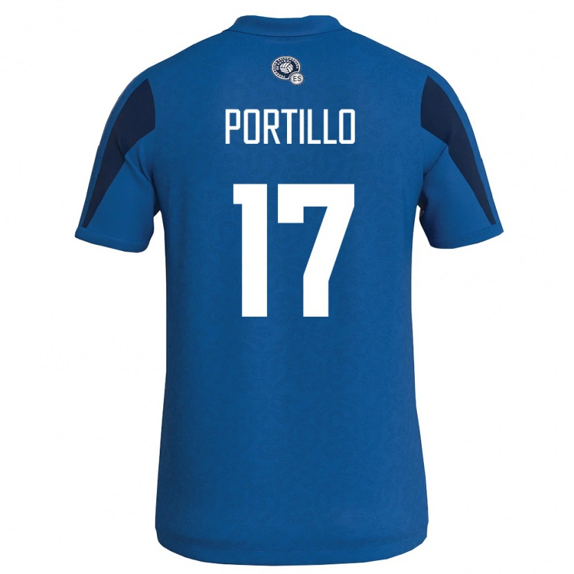 DanxenキッズエルサルバドルAnderson Portillo#17青 紺ホームシャツ26-28ジャージーユニフォーム