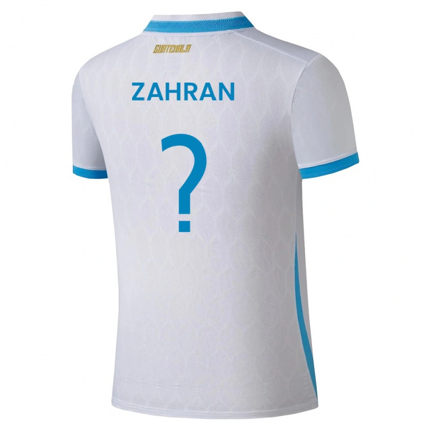 DanxenキッズグアテマラWilliam Zahran#0白 空色 金ホームシャツ26-28ジャージーユニフォーム