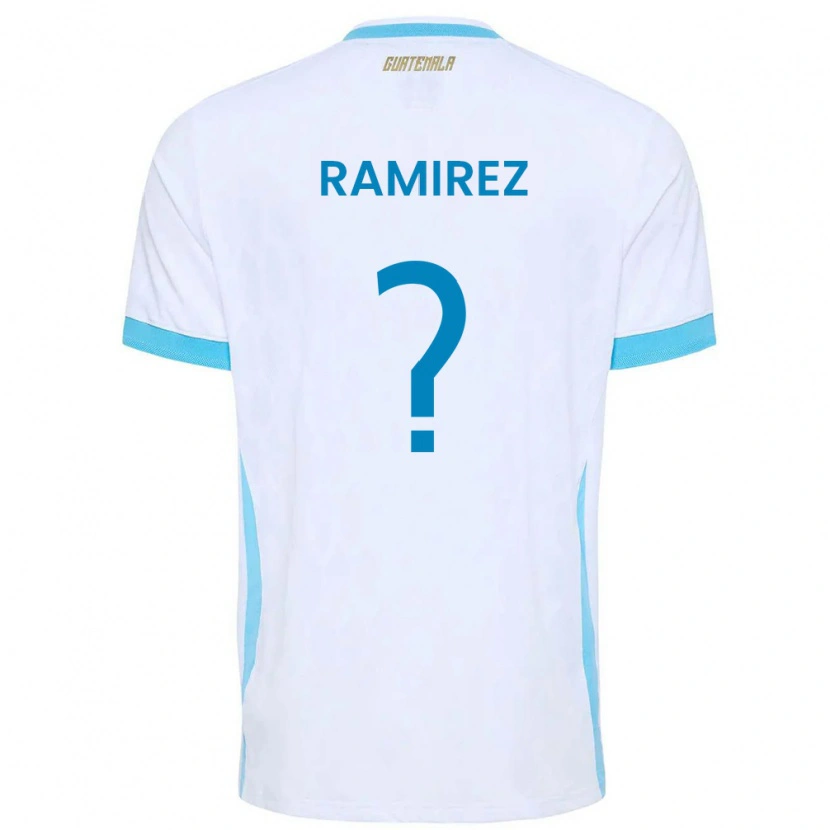 DanxenキッズグアテマラNelson Ramirez#0白 空色 金ホームシャツ26-28ジャージーユニフォーム
