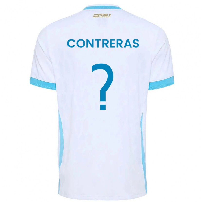 DanxenキッズグアテマラBetzael Contreras#0白 空色 金ホームシャツ26-28ジャージーユニフォーム