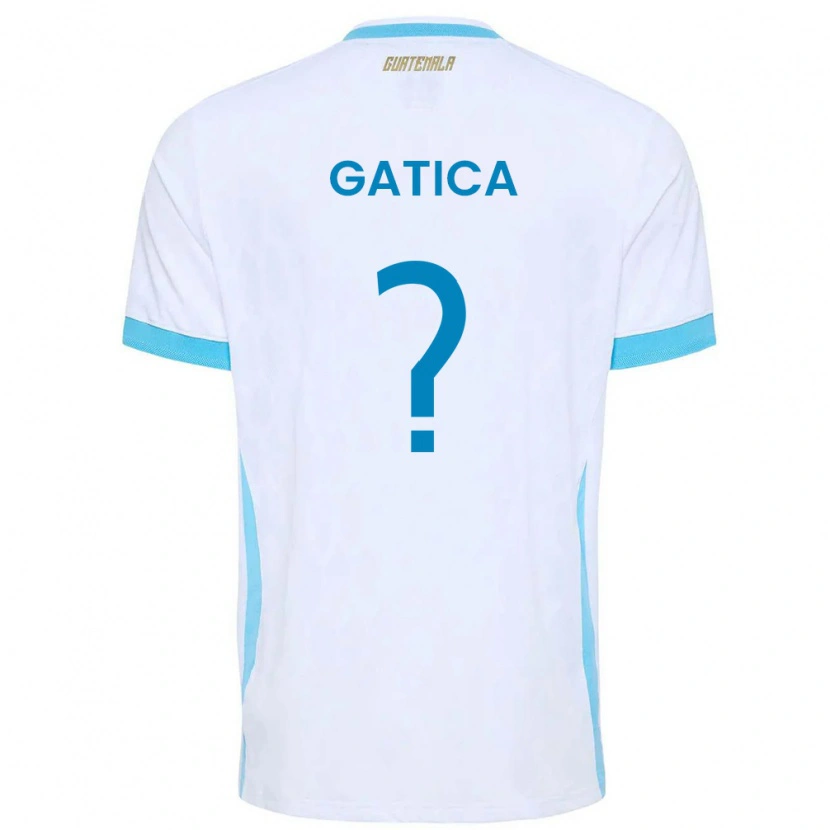 DanxenキッズグアテマラCeleste Gatica#0白 空色 金ホームシャツ26-28ジャージーユニフォーム