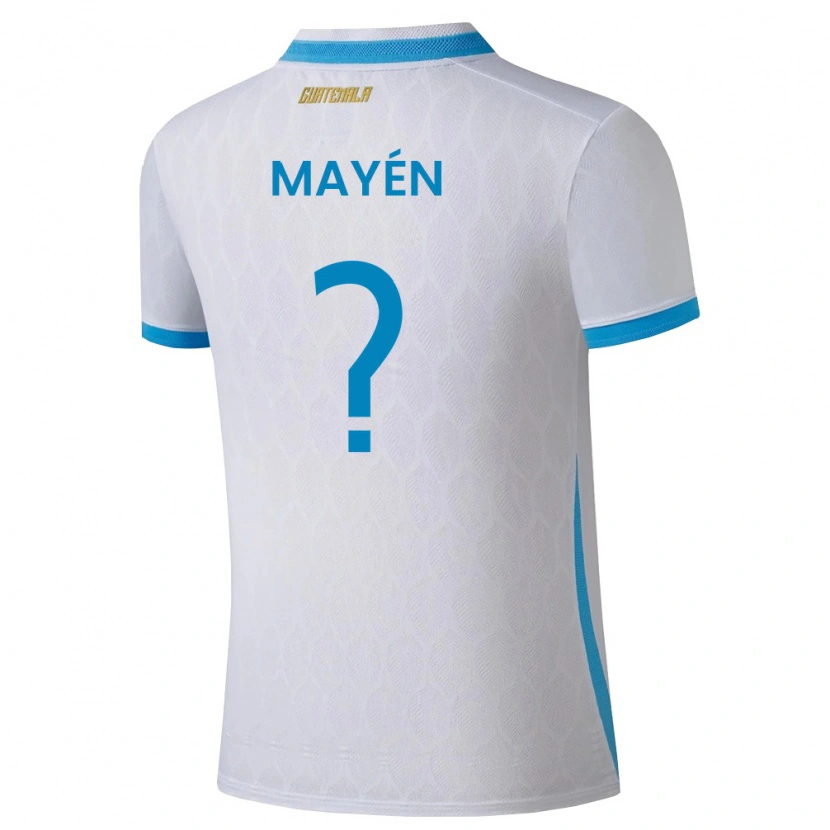 DanxenキッズグアテマラKellin Mayén#0白 空色 金ホームシャツ26-28ジャージーユニフォーム
