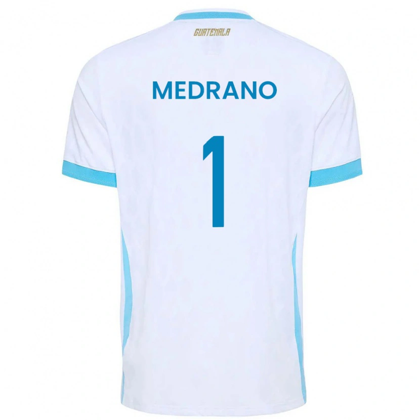 DanxenキッズグアテマラAlvaro Medrano#1白 空色 金ホームシャツ26-28ジャージーユニフォーム