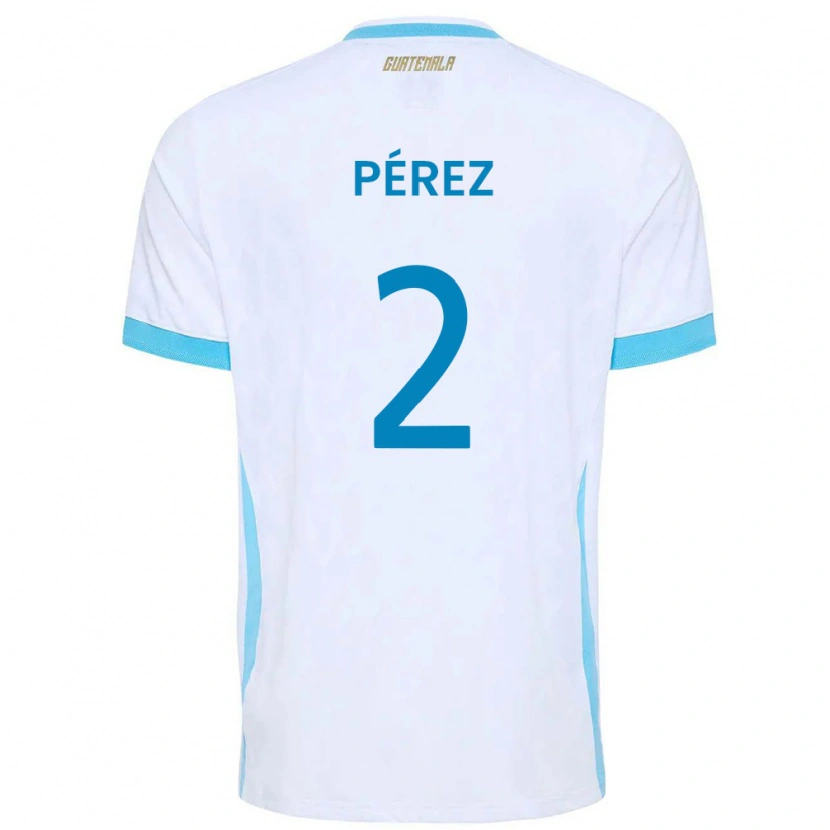DanxenキッズグアテマラGary Pérez#2白 空色 金ホームシャツ26-28ジャージーユニフォーム