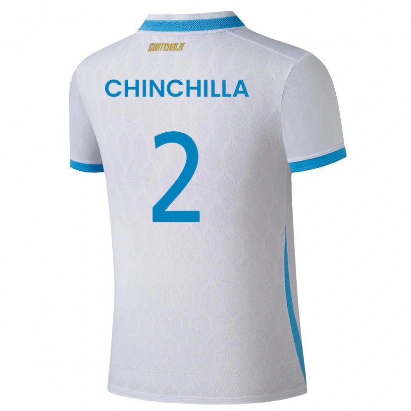DanxenキッズグアテマラNicolás Chinchilla#2白 空色 金ホームシャツ26-28ジャージーユニフォーム