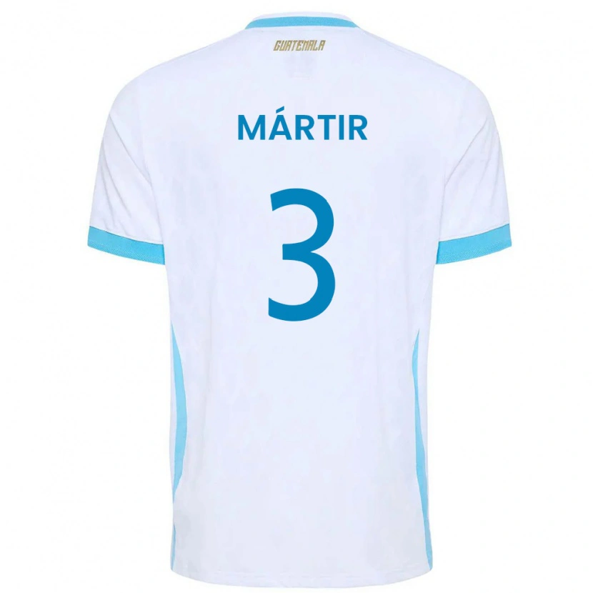 DanxenキッズグアテマラAnthony Mártir#3白 空色 金ホームシャツ26-28ジャージーユニフォーム
