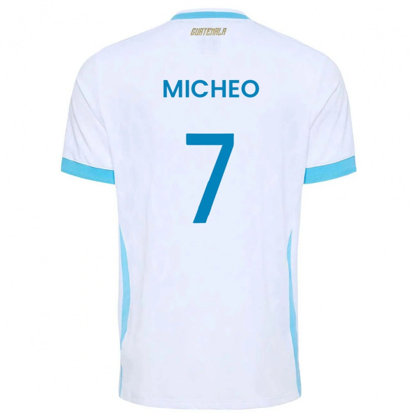 DanxenキッズグアテマラMatías Micheo#7白 空色 金ホームシャツ26-28ジャージーユニフォーム