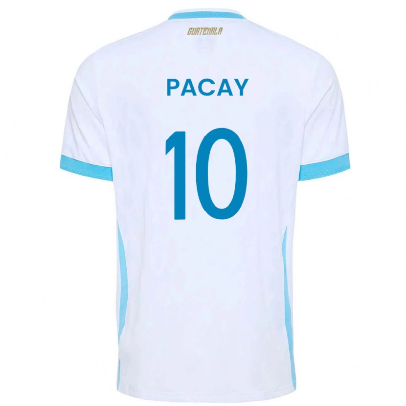 DanxenキッズグアテマラCristofer Pacay#10白 空色 金ホームシャツ26-28ジャージーユニフォーム