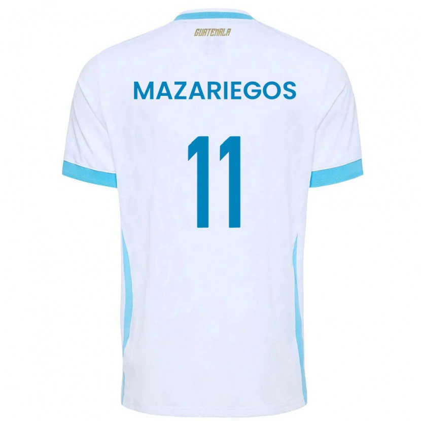 DanxenキッズグアテマラJacob Mazariegos#11白 空色 金ホームシャツ26-28ジャージーユニフォーム