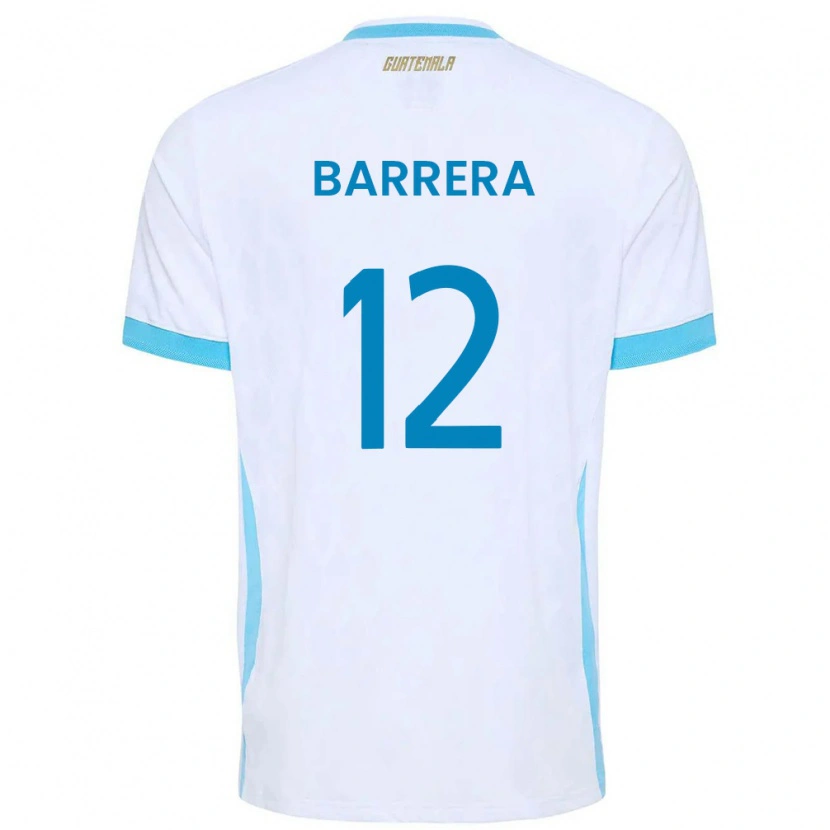 DanxenキッズグアテマラRogelio Barrera#12白 空色 金ホームシャツ26-28ジャージーユニフォーム