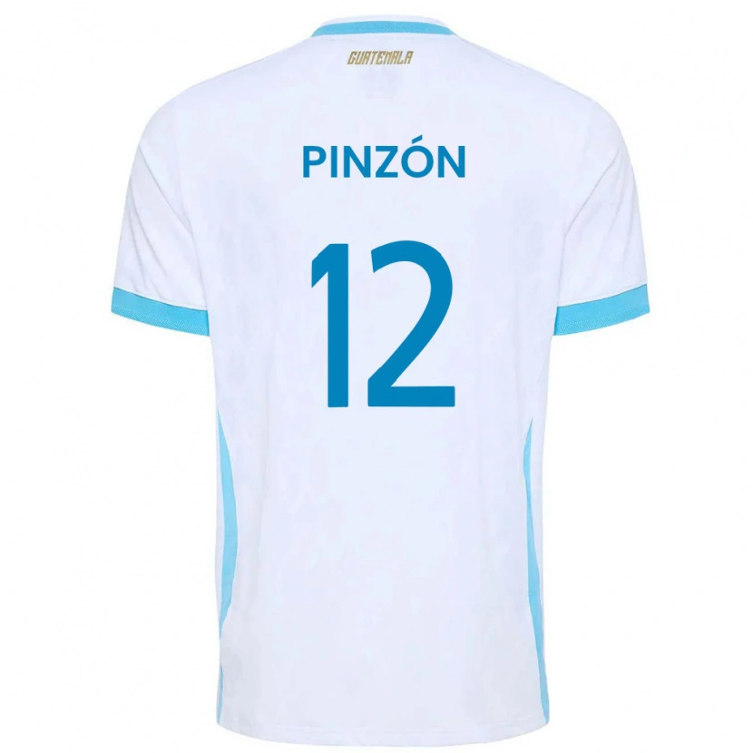 DanxenキッズグアテマラAlex Pinzón#12白 空色 金ホームシャツ26-28ジャージーユニフォーム