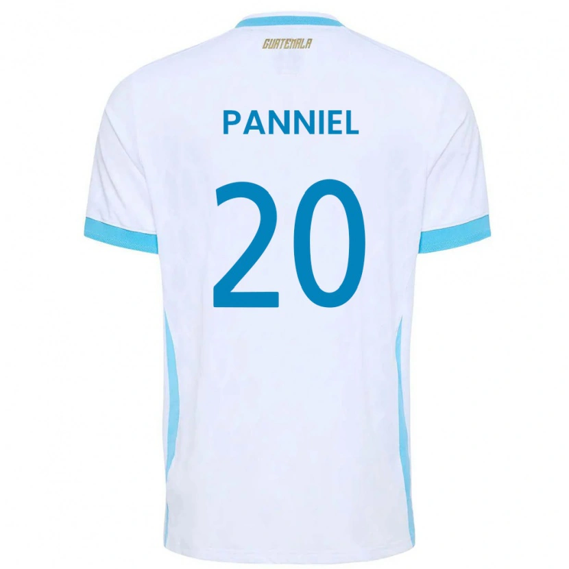 DanxenキッズグアテマラTroi Panniel#20白 空色 金ホームシャツ26-28ジャージーユニフォーム