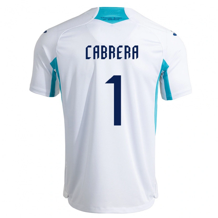 DanxenキッズホンジュラスJhozua Cabrera#1白 青 空色ホームシャツ26-28ジャージーユニフォーム
