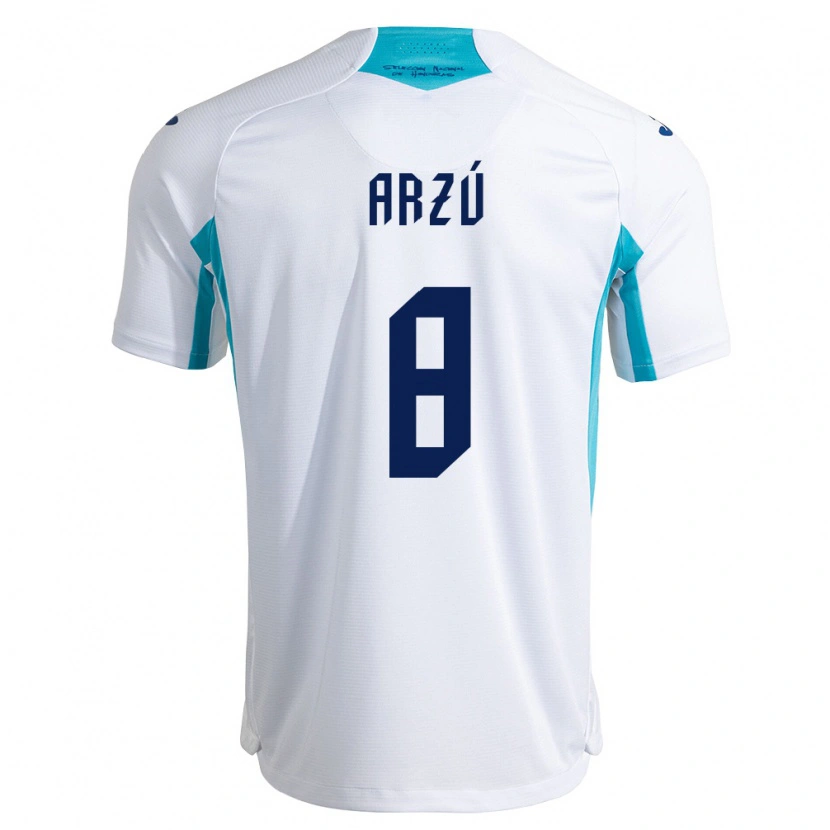 DanxenキッズホンジュラスYeiron Arzú#8白 青 空色ホームシャツ26-28ジャージーユニフォーム