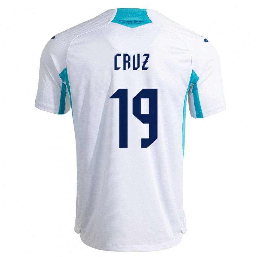 DanxenキッズホンジュラスRussel Cruz#19白 青 空色ホームシャツ26-28ジャージーユニフォーム