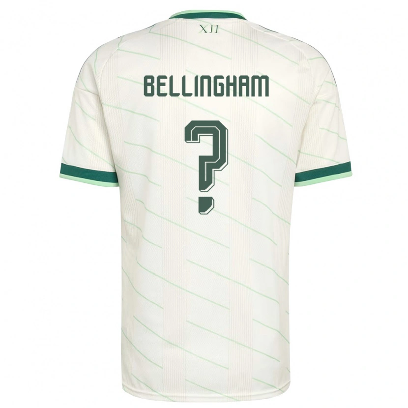 Danxenキッズ北アイルランドLuke Bellingham#0白 緑アウェイシャツ26-28ジャージーユニフォーム