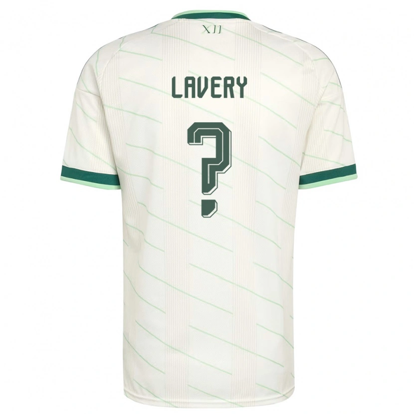 Danxenキッズ北アイルランドLuca Lavery#0白 緑アウェイシャツ26-28ジャージーユニフォーム