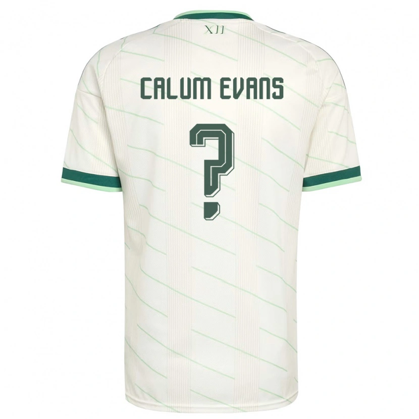 Danxenキッズ北アイルランドCalum Evans#0白 緑アウェイシャツ26-28ジャージーユニフォーム