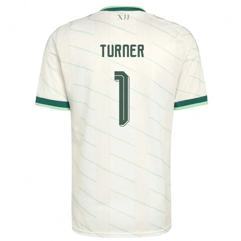 Danxenキッズ北アイルランドShannon Turner#1白 緑アウェイシャツ26-28ジャージーユニフォーム