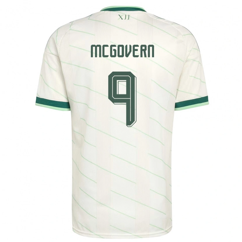 Danxenキッズ北アイルランドPaul Mcgovern#9白 緑アウェイシャツ26-28ジャージーユニフォーム