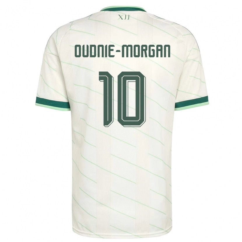 Danxenキッズ北アイルランドリオ・オードニー・モーガン#10白 緑アウェイシャツ26-28ジャージーユニフォーム