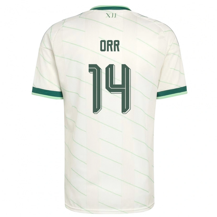 Danxenキッズ北アイルランドマット・オア#14白 緑アウェイシャツ26-28ジャージーユニフォーム