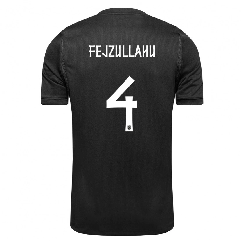 DanxenキッズノルウェーArigon Fejzullahu#4黒アウェイシャツ26-28ジャージーユニフォーム