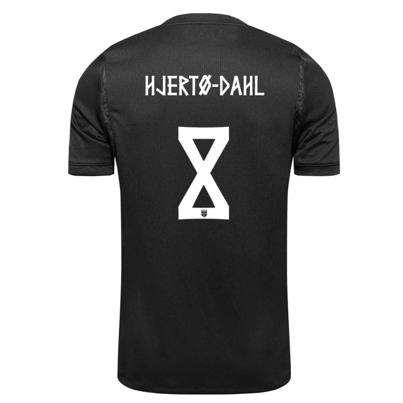 DanxenキッズノルウェーJens Hjertø-Dahl#8黒アウェイシャツ26-28ジャージーユニフォーム