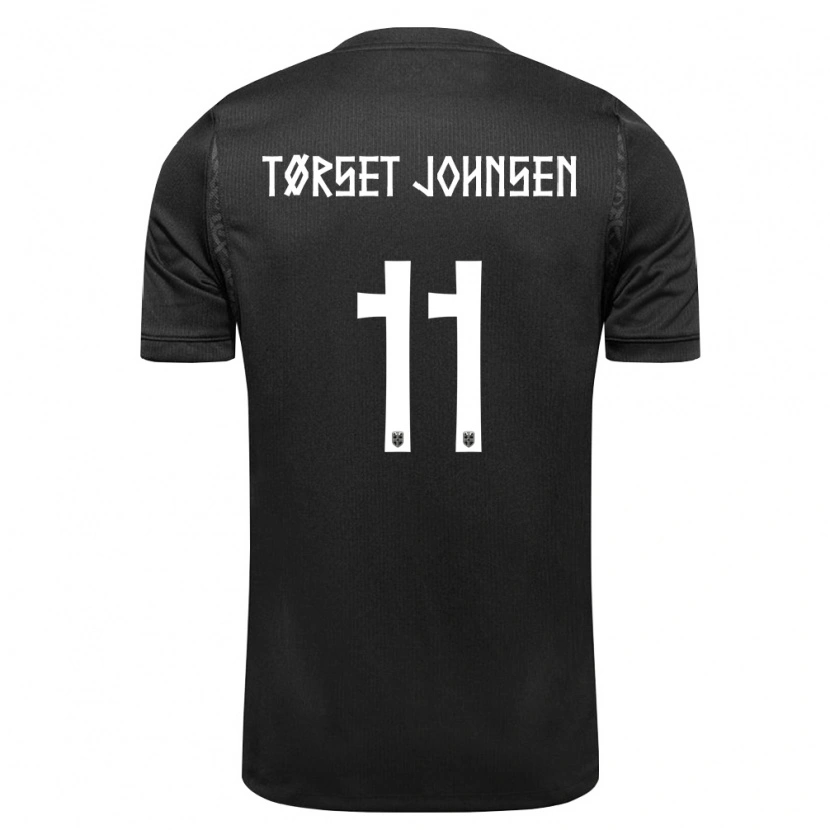 DanxenキッズノルウェーPatrik Tørset Johnsen#11黒アウェイシャツ26-28ジャージーユニフォーム