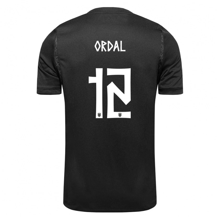 DanxenキッズノルウェーAlexander Ordal#12黒アウェイシャツ26-28ジャージーユニフォーム